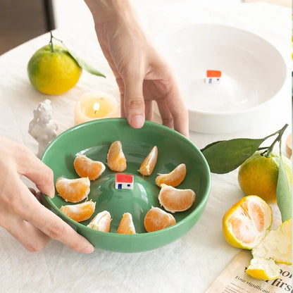 Ceramic Abstract Fruit Salad Bowls - 3D House Design Tableware Set