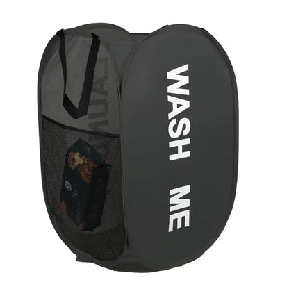 Mesh Pop Up Laundry Hamper - Collapsible Portable Basket Dorm