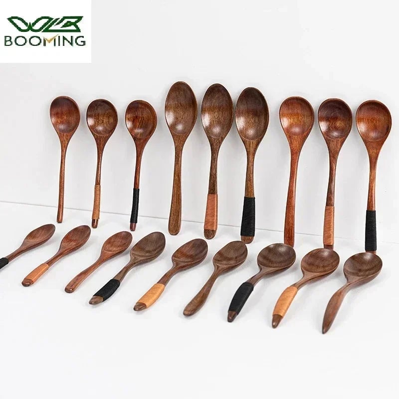 Natural Wooden Cooking Spoons - Multi-Purpose Kitchen Utensil Set