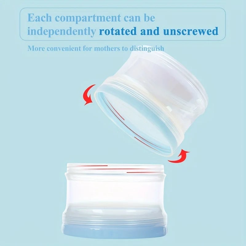 5-Grid Large Capacity Baby Milk Powder Storage Container Layered Box