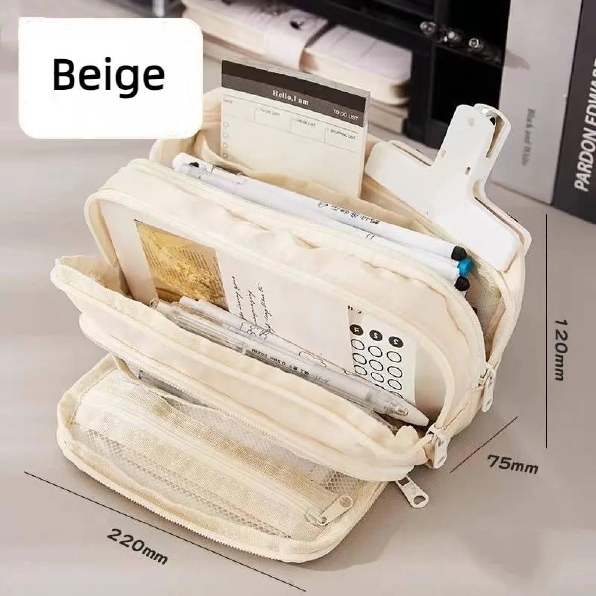 Large Capacity Pencil Case - Multi-Purpose Portable Pouch for Office