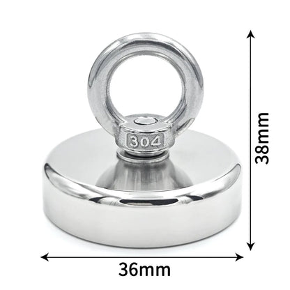 N52 Neodymium Fishing Hook Magnet D16-D42mm Heavy Duty Eyebolt