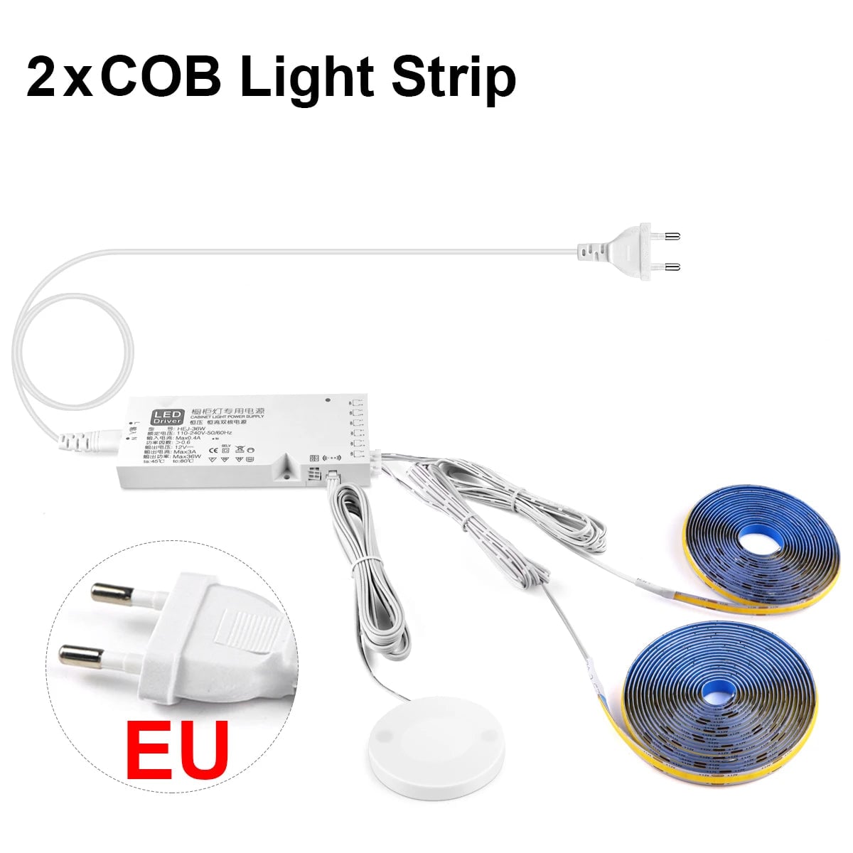 320 LED COB Wall Light Touch Dimmer Switch Indoor Lamp
