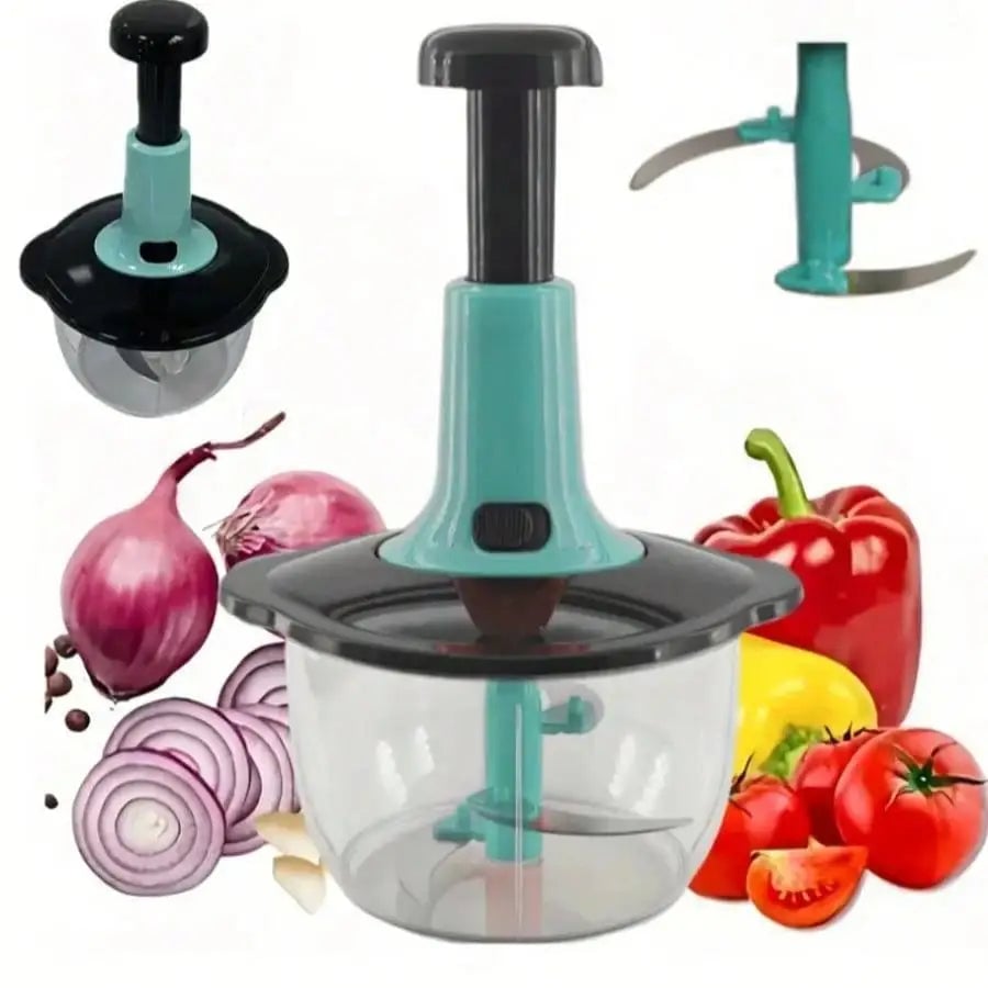 Durable Plastic Vegetable Fruit Herb Chopper - Compact Kitchen Tool