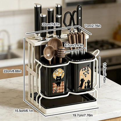 Stainless Steel Wall Mounted Kitchen Cutlery Organizer Drying Rack