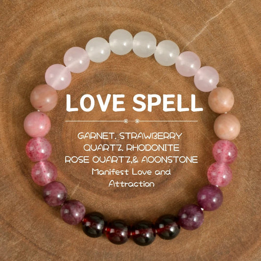 Pink Amethyst Beaded Bracelet - Natural Stone Self Love Jewelry