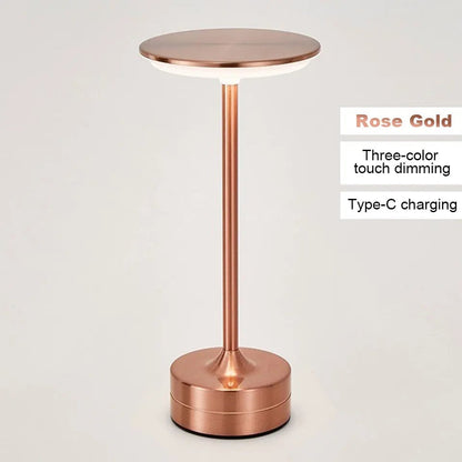 LED Touch Sensor Table Lamp USB Rechargeable Wireless Reading Light