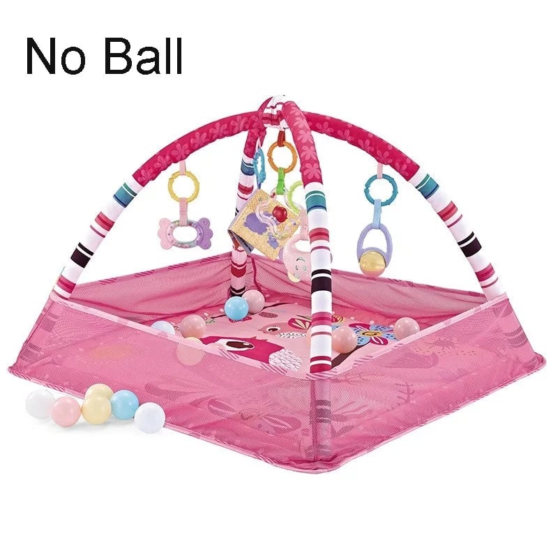 Baby Crawling Mat with Fitness Frame - Educational Play Blanket