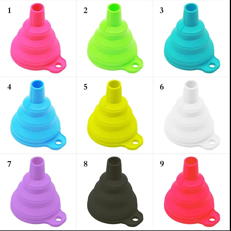 Mini Foldable Silicone Funnel - Collapsible Portable Kitchen Tool