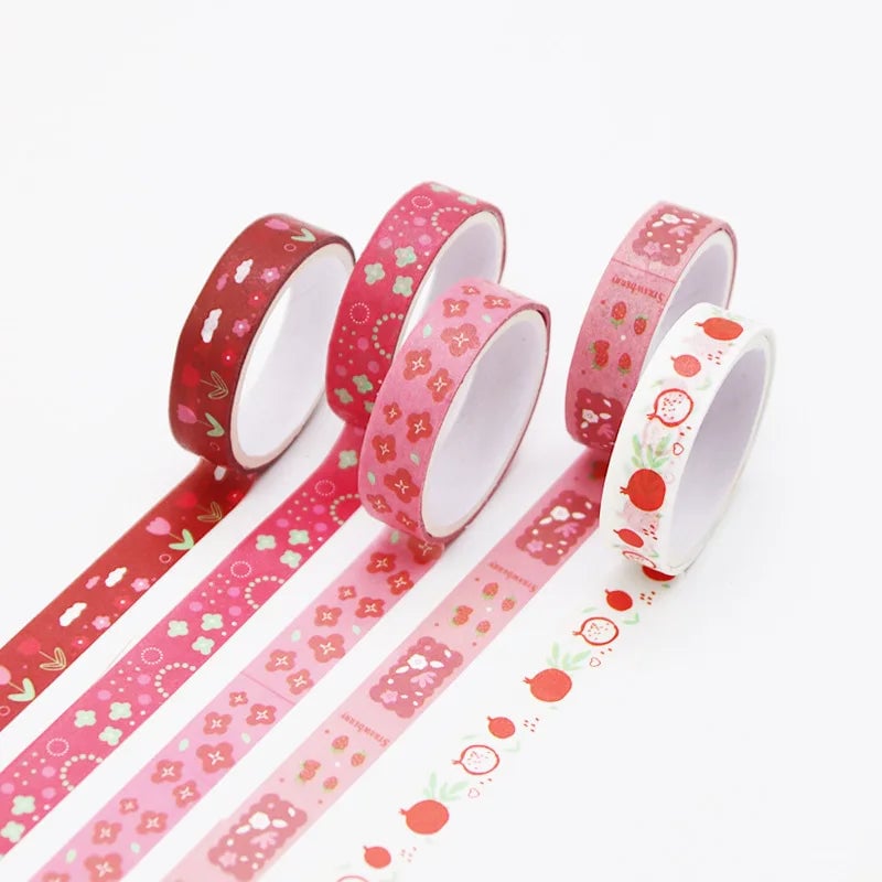 5PC Kawaii Washi Tape Set Japanese Cute Scrapbook Journaling Supplies