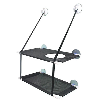 Cat Window Hammock Bed - Double-Decker Suction Cup Wall Mount