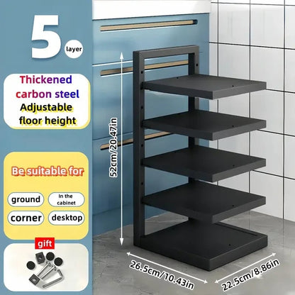 Adjustable Stainless Steel Pot Rack Kitchen Storage Organizer