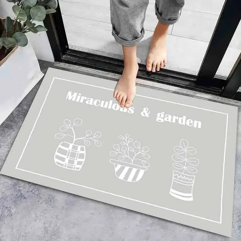 Super Absorbent Anti-Slip Door Mat - Modern Bathroom Floor Carpet