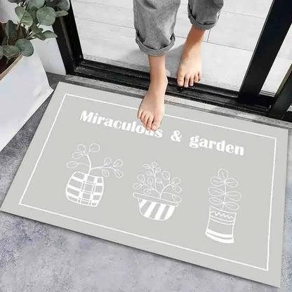 Super Absorbent Anti-Slip Door Mat - Modern Bathroom Floor Carpet