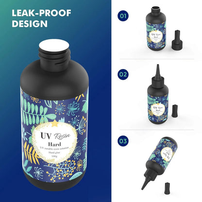 100g Crystal Clear UV Resin Hard Type Epoxy Glue DIY Jewelry Craft