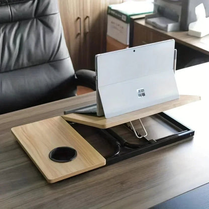 Foldable Adjustable Height Ergonomic Computer Desk Laptop Table