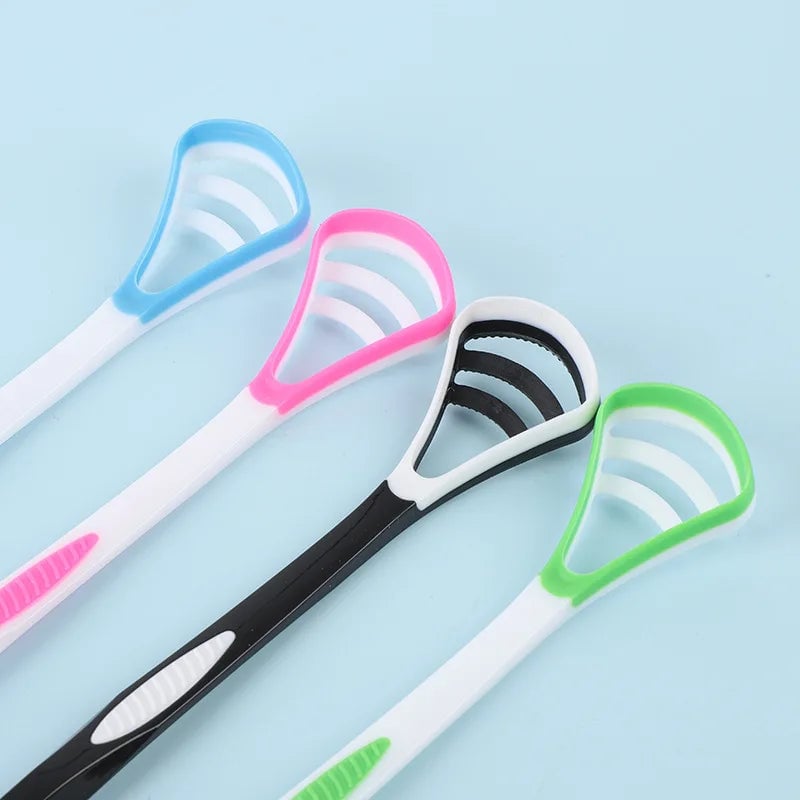 Silicone Tongue Scraper Double-Sided Ergonomic Handle Oral Hygiene