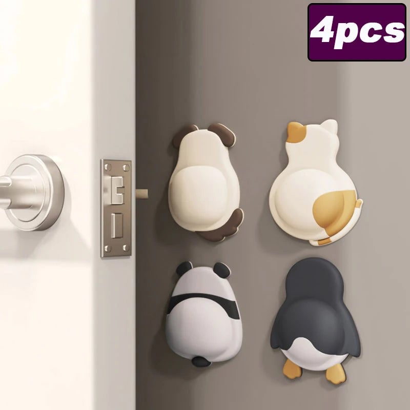 Silicone Door Handle Bumper Pads - Anti Collision Wall Protectors