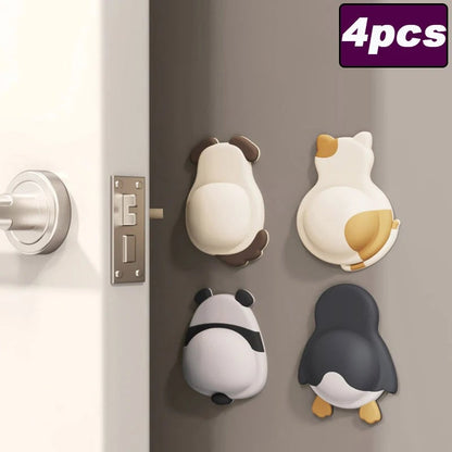 Silicone Door Handle Bumper Pads - Anti Collision Wall Protectors