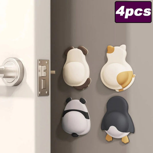 Silicone Door Handle Bumper Pads - Anti Collision Wall Protectors