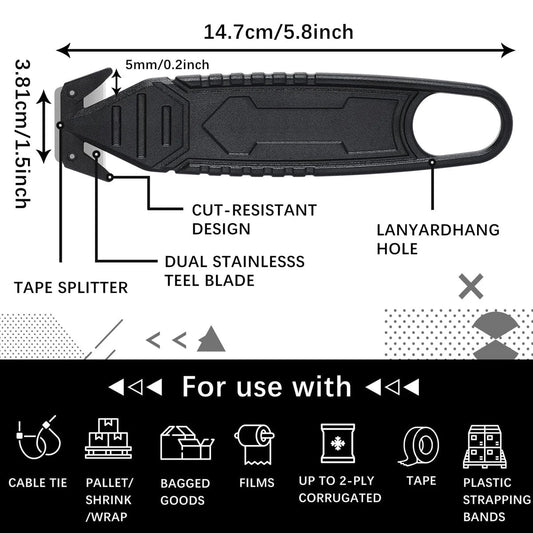 Heavy Duty Box Cutter Knife - Cardboard Letters Tool Tape Dispenser