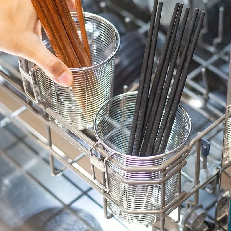 Heavy-Duty Stainless Steel Utensil Drainer with Drainage System
