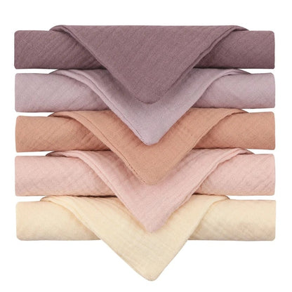 5PCS Soft Cotton Gauze Baby Towels - Absorbent Face Washcloths