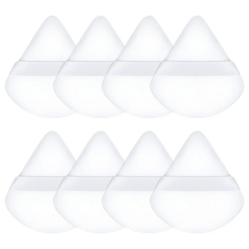 8Pcs Triangle Velvet Makeup Sponges Wet Dry Foundation Blending