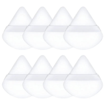 8Pcs Triangle Velvet Makeup Sponges Wet Dry Foundation Blending