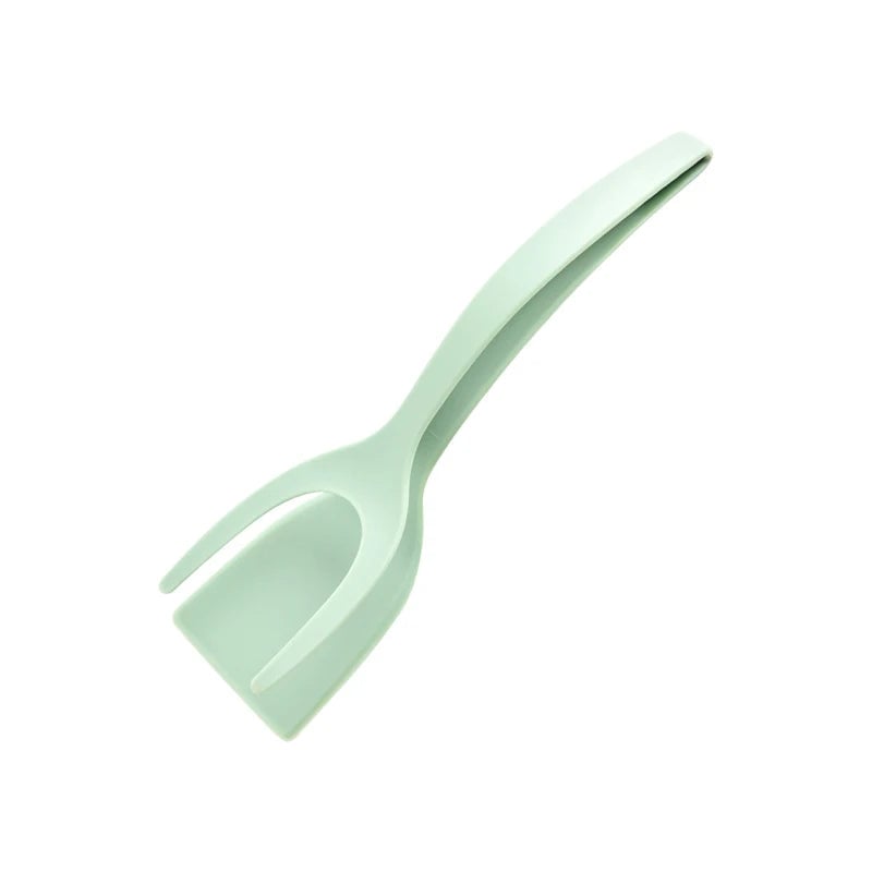 2-in-1 Nylon Grip Flip Spatula Tongs - Non-Stick Egg Flipper
