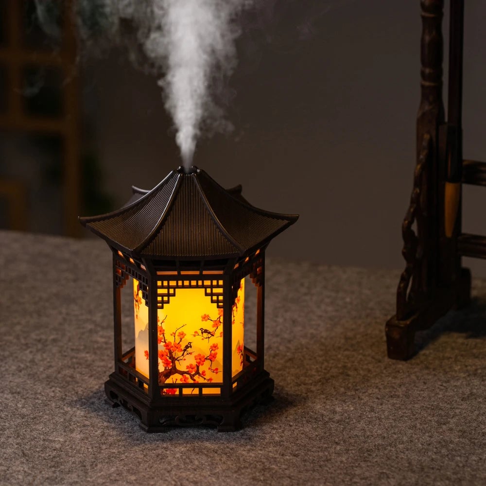 LED Pavilion Ultrasonic Humidifier with Night Light Air Aromatherapy