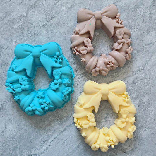 Large Bow & Wreath Silicone Cake Baking Mold - Food Grade Non-Stick