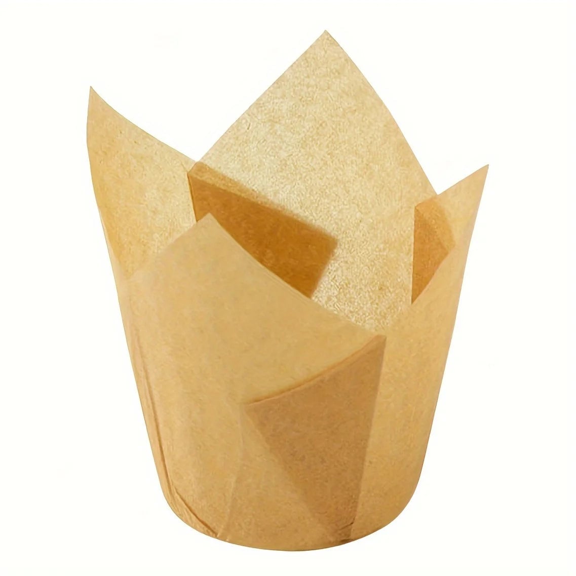 50pcs Tulip Oilproof Paper Cupcake Cases - Decorative Baking Cups