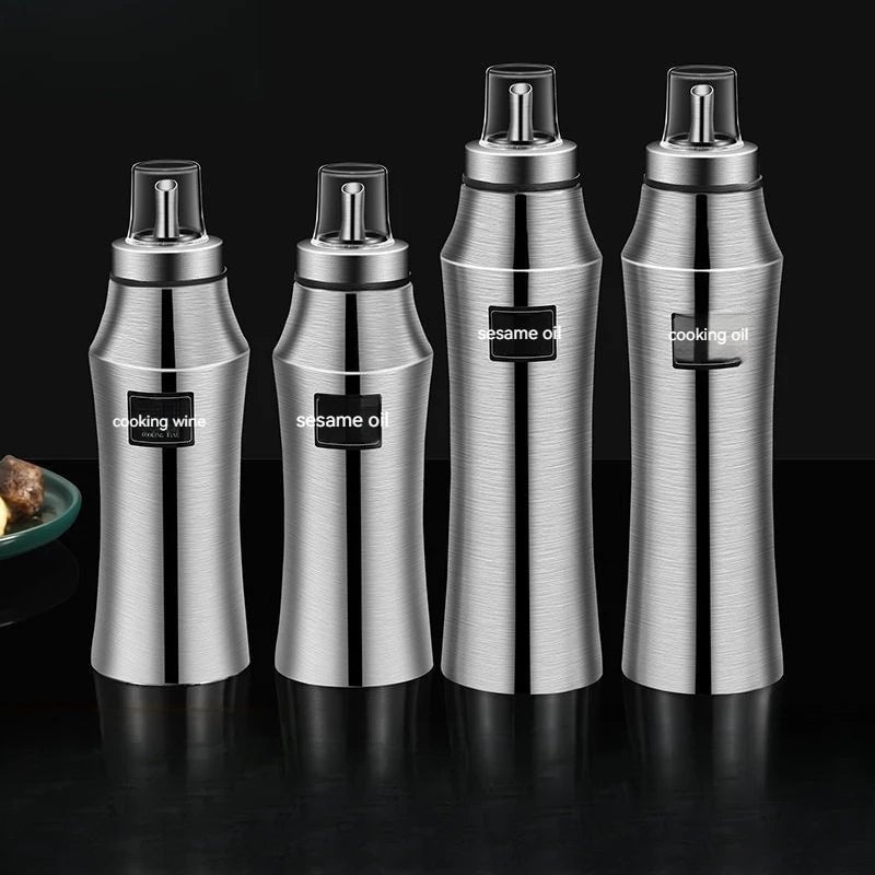 304 Stainless Steel Oil Storage Jar - Leakproof Large Capacity
