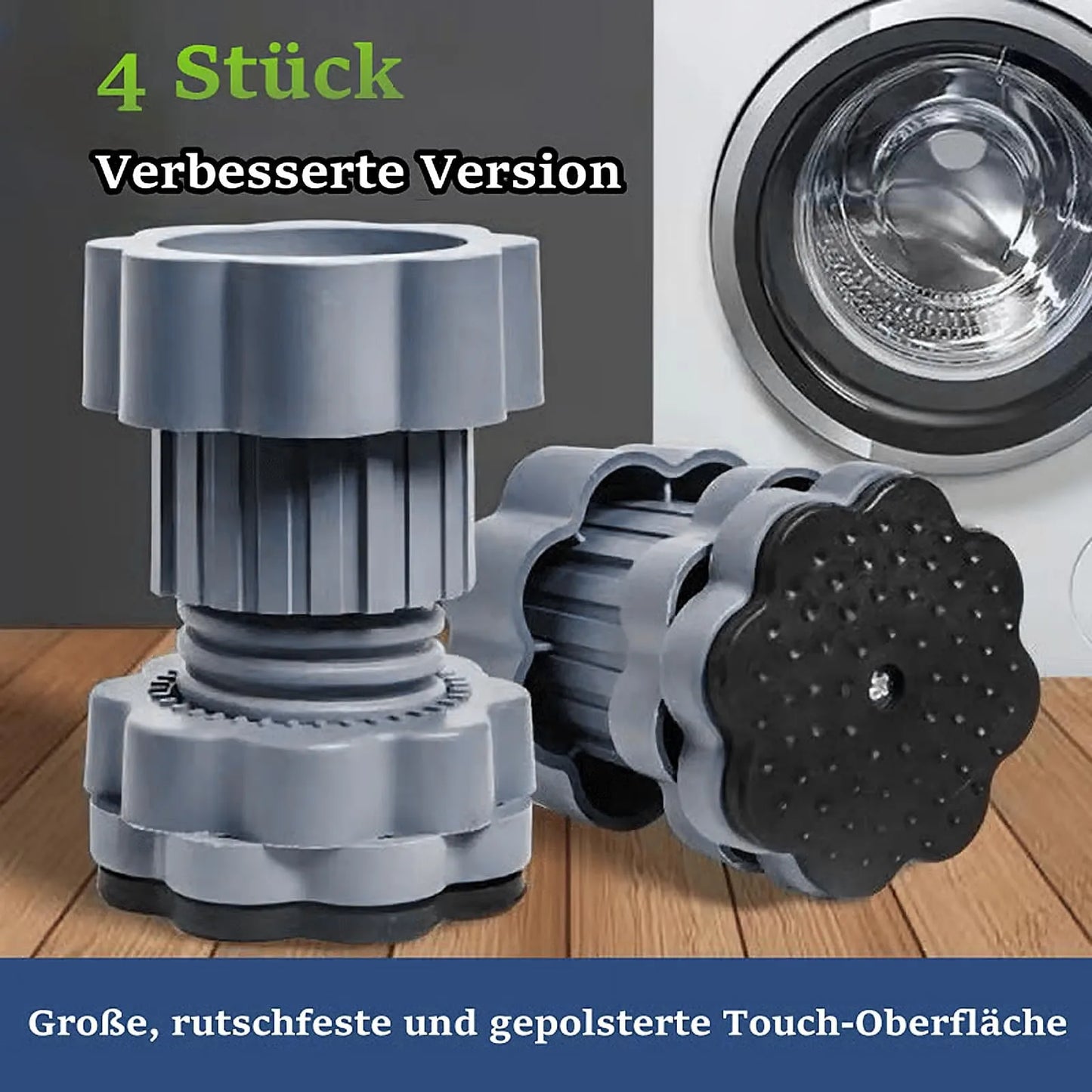 Washing Machine Anti-Vibration Pads Shock Absorbing Foot Dampers Set