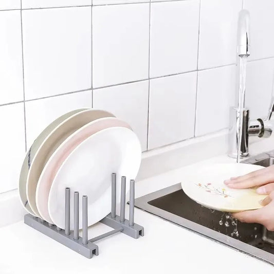 Stainless Steel Kitchen Storage Rack - Pot Cover Bowl Dish Organizer