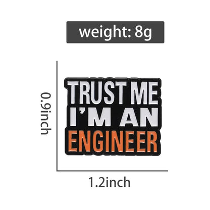 Engineer Enamel Pin - Cartoon Badge Lapel Brooch Backpack Accessory