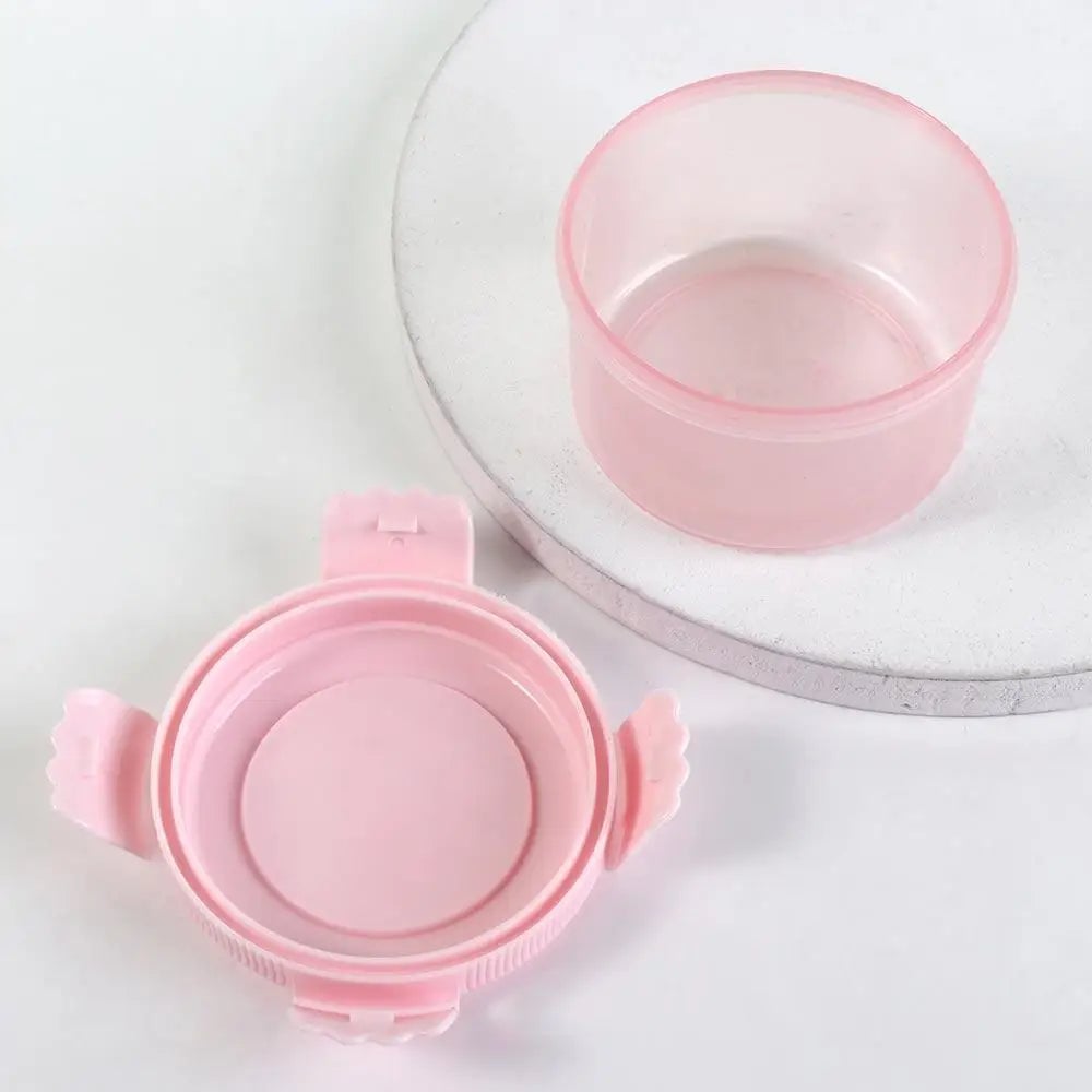 Mini Plastic Sauce Container Cat Paw Lid Round Square Sealed Box