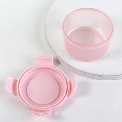 Mini Plastic Sauce Container Cat Paw Lid Round Square Sealed Box