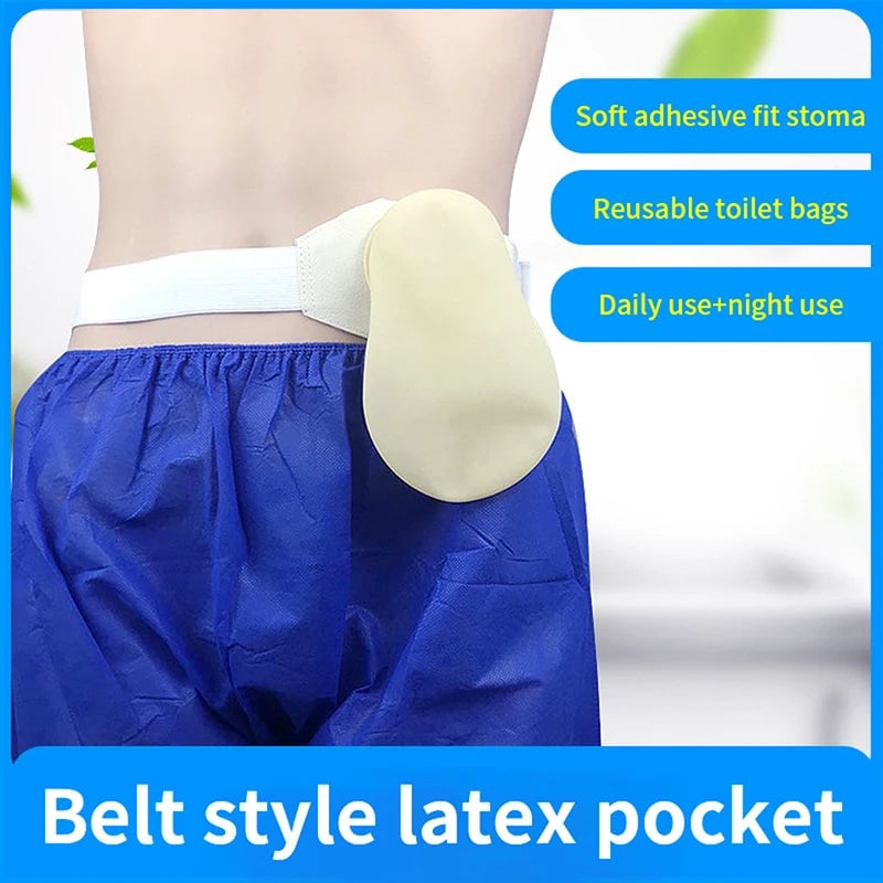 Silicone Drainable Urostomy Ostomy Pouch with Adjustable Belt