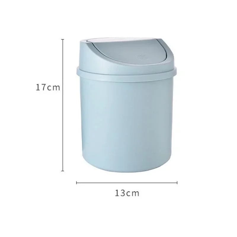Mini Desktop Trash Can with Lid - Small Office Desk Waste Bin