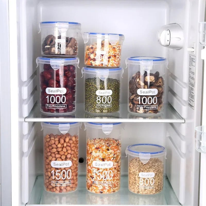 Airtight Plastic Grain Storage Container - Food Storage Jar Tank