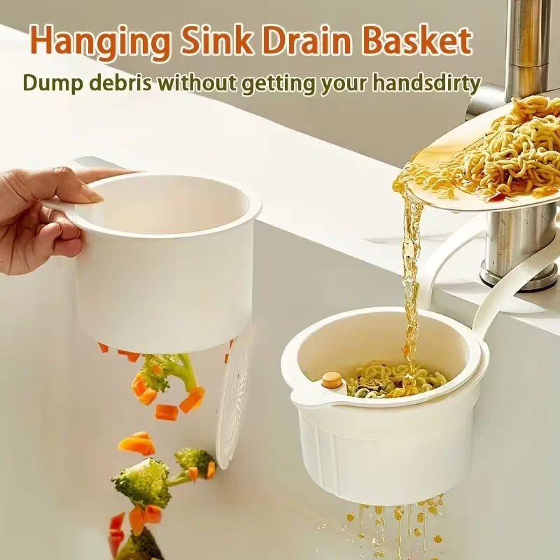 Press-Type Drain Basket Food Strainer Multi-Functional Kitchen