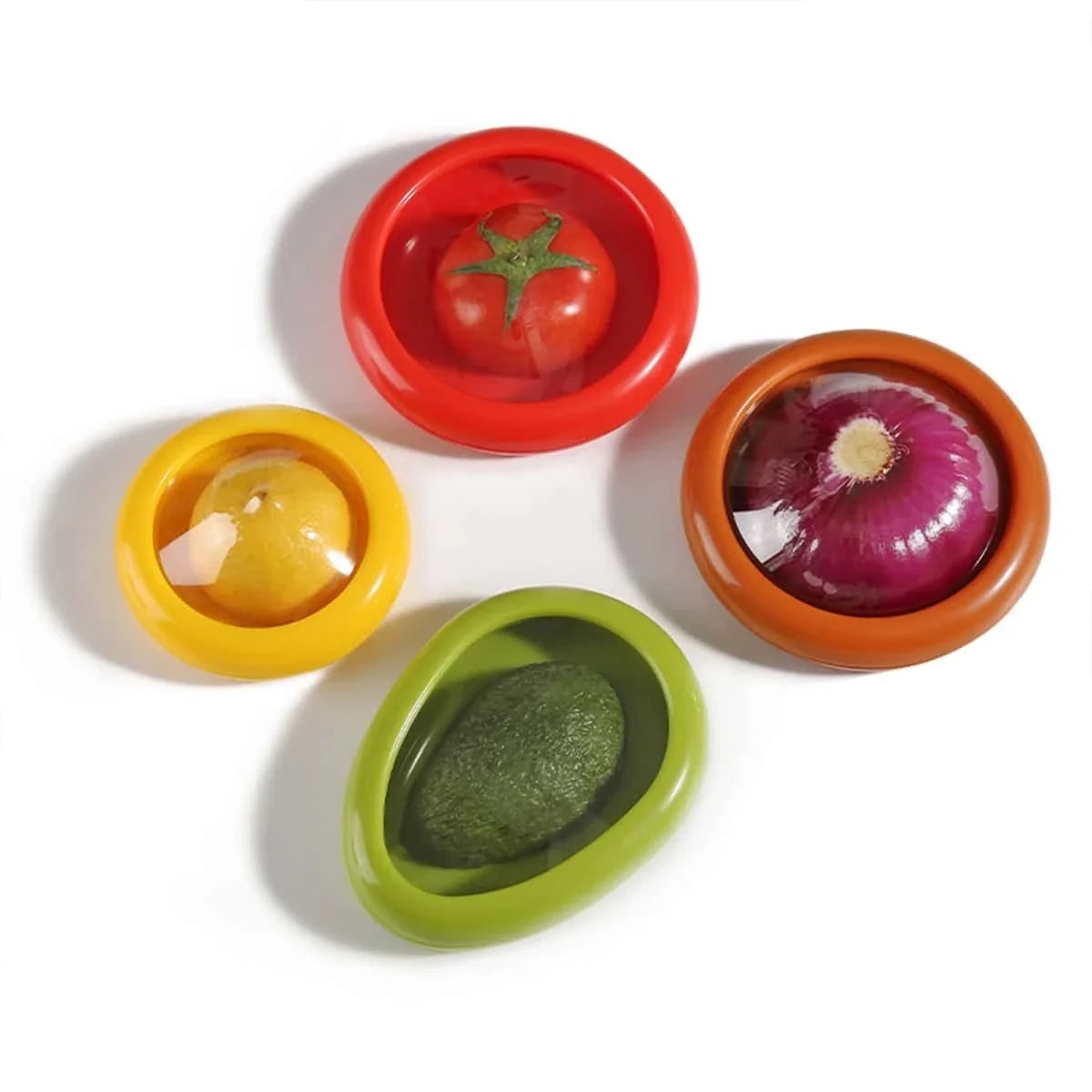 4pc Airtight Kitchen Storage Containers Fresh Produce Crisper Set