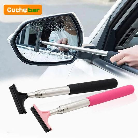 Telescopic Car Window Cleaning Tool - Rearview Mirror Wiper Scraper