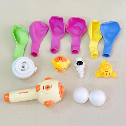 3-in-1 Montessori Blow Pipe Ball Toy - Whistle & Floating Ball Set