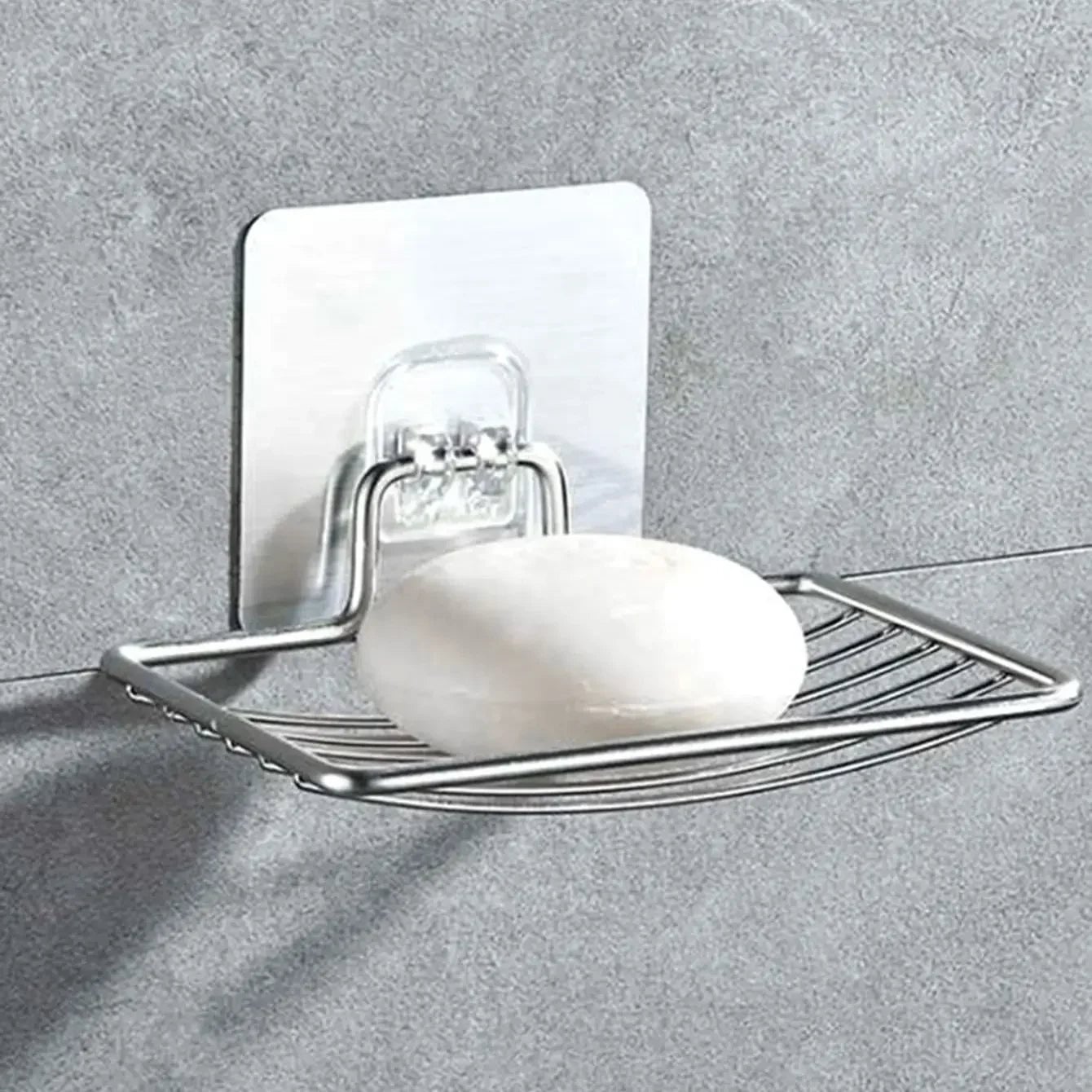 Stainless Steel Wall Mounted Soap Rack with Drainage Tray