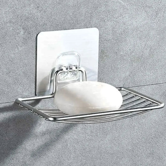 Stainless Steel Wall Mounted Soap Rack with Drainage Tray