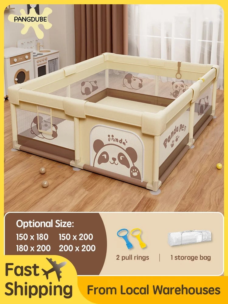 Panda Baby Playpen 4 Adjustable Sizes Activity Gym Safety Fence