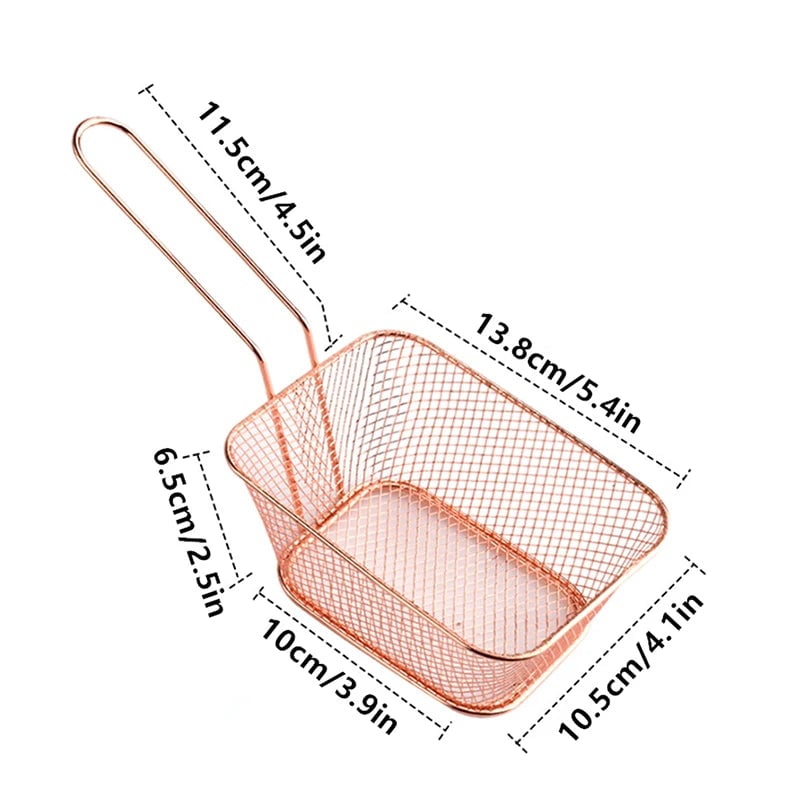 Stainless Steel Mini Square Oil-Separated Frying Basket